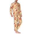 thumbnail image 2 of Naloa Cute Foxes Men’s Pajamas Set - Long Sleeve Button Down Sleep Shirt and Pajama Bottoms Sleepwear Set-Medium, 2 of 7