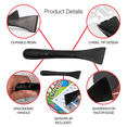 thumbnail image 4 of Plastic Scraper Tool, 2 Pack, Non-Scratch, 1.7 Inch Wide Blade, Long Ergonomic Handle, Heat Resistant (460F), Dishwasher Safe - Clean Ovens, Countertops, Hard Floors, Walls, and Windows, 4 of 9