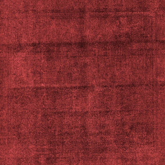 Ahgly Company Indoor Square Abstract Red Modern Area Rugs, 5' Square