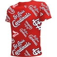 thumbnail image 2 of Youth Stitches Red St. Louis Cardinals Allover Team T-Shirt, 2 of 3
