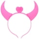 thumbnail image 1 of FELTECHELECTR Diadema con cuernos de diablo con luz LED intermitente, diadema con cuernos de diablo brillantes y LED para disfraz (rosa), 1 of 7
