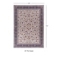 thumbnail image 3 of Contemporary Home Living 2.25' x 3.25' Floral Rectangular Area Throw Rug - Cream and Blue, 3 of 7