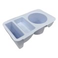 thumbnail image 1 of Bandeja Contenedores Bocadillos Estante Almacenamiento Playa Con Portavasos para Bogg Bag () White, 1 of 9