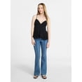 thumbnail image 2 of No Boundaries Button Front Ruffle Lace Trim Cami Top, Women's XXS-XXL, 2 of 5