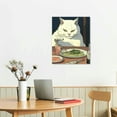 thumbnail image 2 of ONETECH Cute Funny Japanese Cat Wall Art Vintage Japanese Geisha Yelling at Cat Aesthetic Posters, Fun Asian Anime Meme Prints Painting, Oriental Style Kitchen Wall Decor, 2 of 4