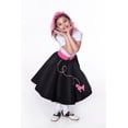 thumbnail image 2 of 10-12 yrs Large Child - 50's Poodle Skirt - Black w/Pink Poodle, 2 of 5
