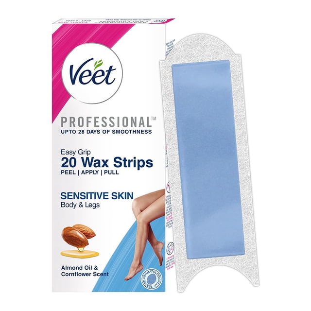 Kit de Depilación Veet para Todo el Cuerpo Piel Sensible 20 Bandas