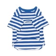 thumbnail image 3 of Oodles Blue Striped Banana Knit Spring Dog T-Shirt, Small, 3 of 7