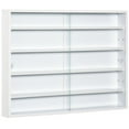 thumbnail image 6 of 5-Tier Display Cabinet, Glass Display Case with 2 Doors and Adjustable Shelves, Wall-Mounted Display Cabinet, White, 6 of 6