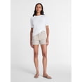 thumbnail image 3 of Time and Tru Women's High Rise Patch Pocket Denim Short, 4" Inseam, Sizes 0-20, 3 of 6