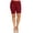 Burgundy, variant on Women's Plus Size Workout High Waist Stretch Active Yoga Print Basic Biker Shorts Pants