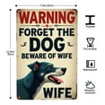 thumbnail image 4 of Man Cave Decor Garage Wall Decor For Men Funny Metal Tin Signs Bar Sign Cool Furniture Garage Gifts For Men Accessories Forget The Dog Beware Of Wife Sign Garage Stuff 8X12 In, 4 of 8