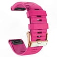 thumbnail image 1 of Rose Gold Striped Silicone QuickFit Band for 20mm Fitness Trackers, 1 of 1