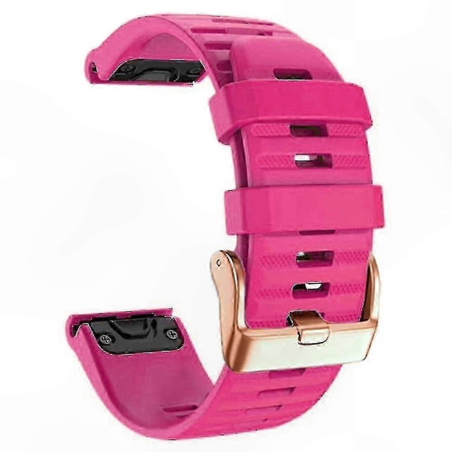 Rose Gold Striped Silicone QuickFit Band for 20mm Fitness Trackers