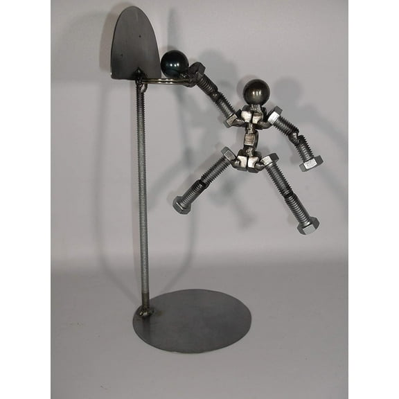 Basketball Player Metal Bolt Figurine