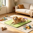 thumbnail image 4 of Pet Ice Pad Dog Mat, Waterproof Polyester Sleeping Pad, Non-Slip Breathable All Season Pet Bed Mat for Indoor Beds, Balconies and Living Spaces, Light Blue/Green, 4 of 5