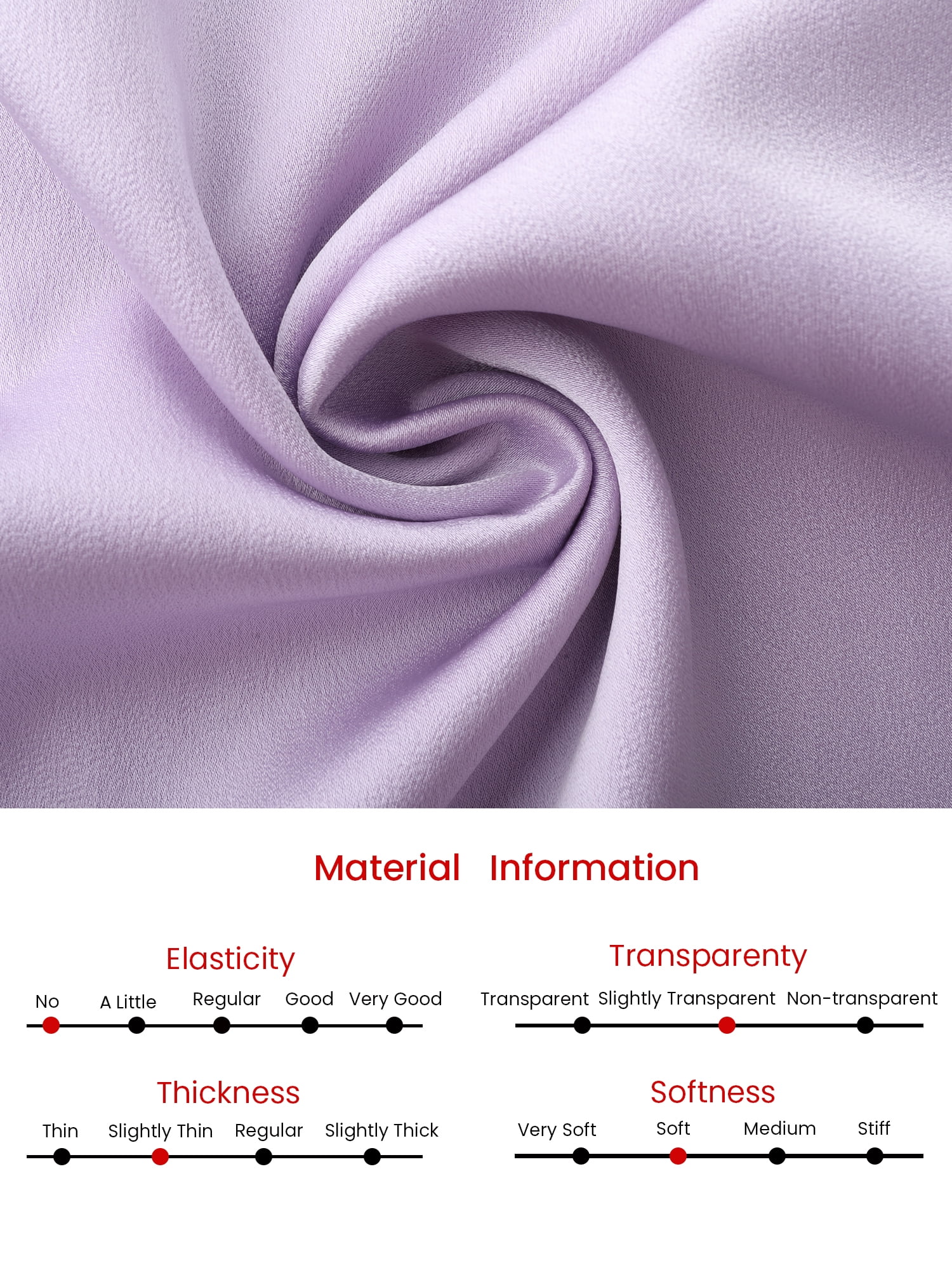 DARING DIVA Women's Satin Ruffle V Neck Long Sleeve Casual Blouse L Light Purple
