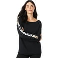 thumbnail image 5 of Sofia Intimates by Sofia Vergara Long Sleeve Boat Neck Cheetah Pajamas (Women's or Women's Plus) 2 Piece Set, 5 of 7