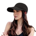 thumbnail image 4 of Women's Baseball Cap Breathable Mesh Versatile Summer Outdoor Sun Baseball Cap Wide Brim Hats for Women Black, 4 of 4