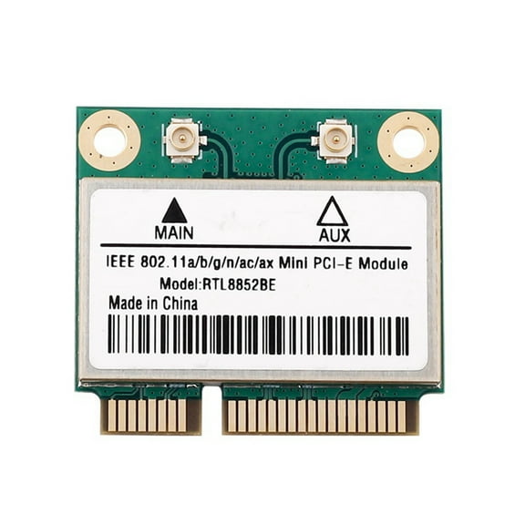 RTL8852BE Network Card WiFi 6 1800Mbps BT 5.2 Dual Band Wireless MiniPCIe 802.11ac/Ax 2.4G/5Ghz -MIMO for Win 10 Pcie