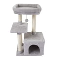 thumbnail image 2 of Lindo árbol para gatos para interiores, torre para gatos, condominio, sisal, postes rascadores con plataforma de salto, muebles para gatos, centro de actividades, casa de juegos, gris, 2 of 7