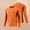 Orange, variant on Zylanna Men's Long Sleeve T-Shirts, Crew Neck Solid Color Stretchy Activewear Casual Tops for Sport Black