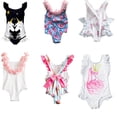 thumbnail image 3 of Ropa de unicornio para niña, traje de baño de una pieza con manga con volantes, bañador para niña, traje de baño para playa, conjuntos de ropa para niño recién nacido, 3 of 4