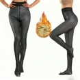 thumbnail image 2 of Jalioing Fleece Lined Tights for Women One Seam Thermal Leggings High Waist Translucent Pantyhose, 2 of 6