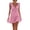 #0106-Pink, variant on Women Summer Short Dress 2026 Casual V Neck Sleeveless Tiered Bow Mini Sun Dresses Beach Vacation Sundress