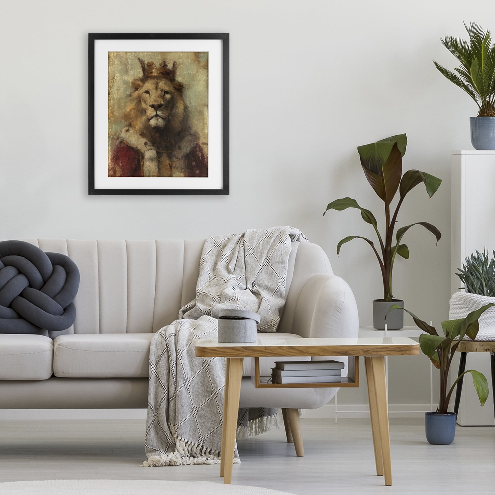 Stupell Industries Regal Lion Sovereign Black Framed Print Under Glass, design by Svetlana Aleynikova
