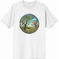 thumbnail image 3 of Orgullo Hispano Parrot Mosaic Adult White Crew Neck Short Sleeve Tee-XL, 3 of 4