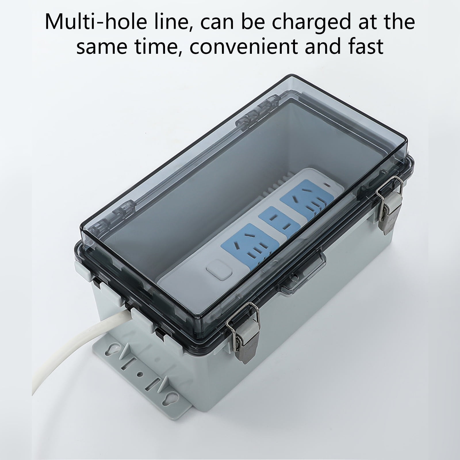 Portable Sturdy Outdoor Junctions Box Waterproof With Lockable Lid and Easy Installation Hardware Daily Casual Use