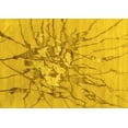 thumbnail image 1 of Ahgly Company Machine Washable Indoor Rectangle Abstract Yellow Contemporary Area Rugs, 5' x 8', 1 of 4
