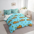 thumbnail image 3 of Castle Fairy Cute Capybara Bedding Comforter Set,Blue Brown King Bedding Sets, 3 of 8