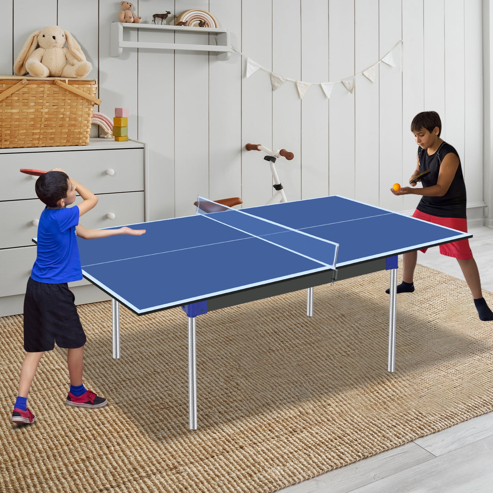 KL KLB Sport 6*3ft Mid-Size Ping Pong Conversion Top Foldable & Portable Table Tennis Table Top for Indoor Games