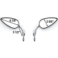 thumbnail image 2 of Krator Chrome Mirrors Universal Motorcycle Cruiser Compatible with Harley Davidson Softail Heritage Classic, 2 of 3