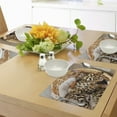 thumbnail image 4 of Ambesonne Kitten Place Mats Set of 4, Bengal Cats in Basket, Standard Size, Brown Pale Brown Beige, 4 of 6