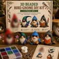 thumbnail image 2 of 3D Beaded Gnome DIY Kit, 4-Pack Mini DIY Gnome Beading Set with Instructions, Pastoral Gnomes Beading Decor, Handmade Cute Beaded Gnomes Kit for Adults Beginners (#A), 2 of 7
