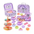 thumbnail image 1 of TISHITA Kids Pretend Tea Party Set (44Pcs) Tea Time Play with Carrying Case for Kids, 1 of 8
