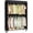 43.3"W with Fabric Cover, variant on Heavy-Duty Rolling Clothes Rack, Garment Rack, Portable Closet on Wheels, with Adjustable Mesh Shelves and Hanging Rails, Hooks