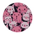 thumbnail image 4 of BANET Cute Pink Face Table Cloth Round Cartoon Pig Reusable Tablecloth Waterproof Outdoor Tablecloth Table Cover for Kitchen Party Picnic Dining Decor 31"-35, 4 of 8