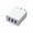 White, variant on 4 3.1A Multi-port USB Wall Charger Plugs with Protection and Compatibility