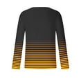 thumbnail image 4 of S-4X Big & Tall T Shirts for Men Plus Size Long Sleeve Crewneck T-Shirts Mens Casual Stripe Printed Pullover Slim-Fit Basic Athletic Workout Tees Tops, 4 of 5