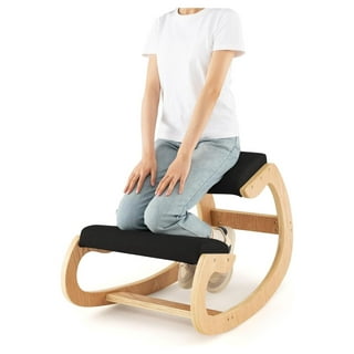 Costway Ergonomic Kneeling Chair Wooden Rocking Chair With