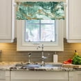 thumbnail image 3 of Dreamtimes Mixed Color Marble Texture Valance Curtains for Kitchen or Bathroom, 54x18in Valances Window Treatment Rod Pocket Drape Light Filtering Living Room Bedroom Decor, 3 of 6
