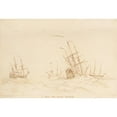 thumbnail image 3 of George Knapton 18x14 Black Modern Framed Museum Art Print Titled - Ships at Sea (1740), 3 of 5