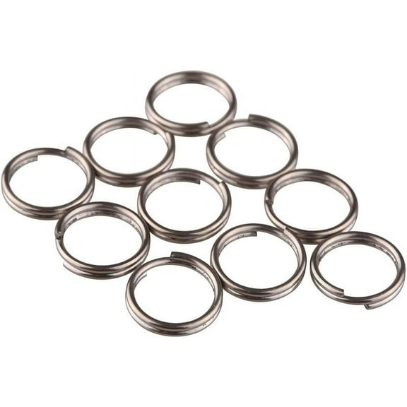 Split Rings Titanium Small Key Rings Pack of 10 (10mm)