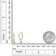 thumbnail image 3 of Gem Stone King 14K Yellow Gold White Moissanite Dangle Drop Endless Hoop Huggie Small Earrings for Women (0.46 Cttw, 20MM Length, Gemstone, Round 4MM), 3 of 4