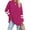 Hot Pink, variant on OKBOP Red High Tops,Casual Solid Long Sleeve Shoulder Drop Round Neck T-Shirt Long Sleeve Blouse Yellow Shirt