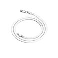 thumbnail image 1 of Qarigey Collar de Metal, colgante de cuello, joyería de moda, pareja exquisita Flexible, superficie lisa de ley, accesorio de plata para hombre Ropa, zapatos y accesorios Miscelánea Plata 50cm Qarigey AP019023-02, 1 of 6